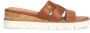No Stress Dames Bruine leren sandalen - Thumbnail 3