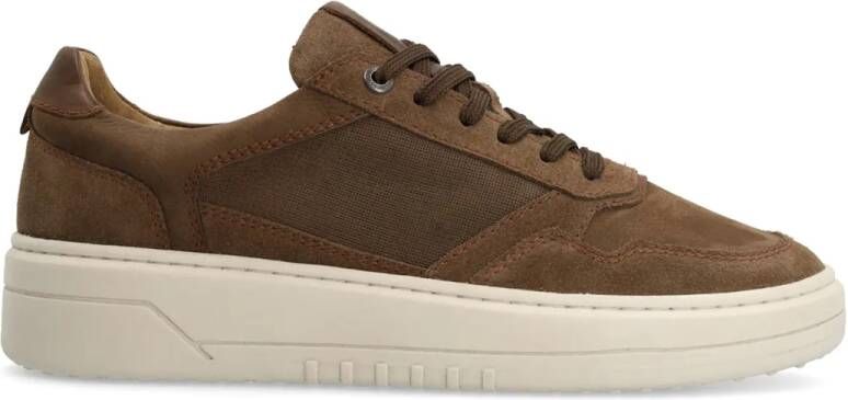 No stress Bruine nubuck sneakers