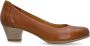 No Stress leren pumps met lage hak cognac - Thumbnail 3
