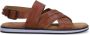 No Stress Heren Cognac leren sandalen - Thumbnail 3