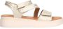 No Stress Dames Gouden leren croco sandalen - Thumbnail 3