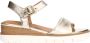 No Stress Dames Gouden leren sandalen - Thumbnail 3