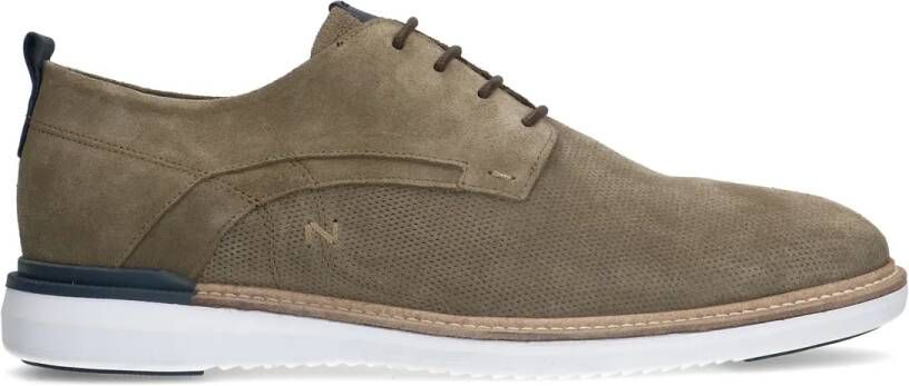 No Stress Heren Khaki suède veterschoenen