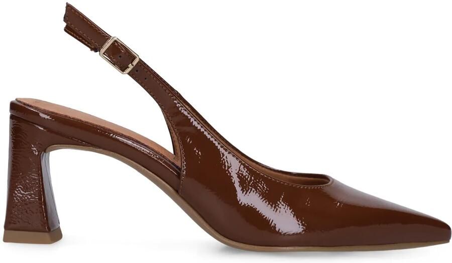 No Stress Dames Bruine lak slingbacks - Foto 2