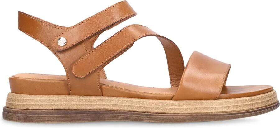 No stress Cognac leren sandalen