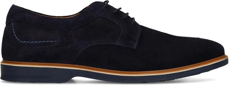 No Stress Heren Donkerblauwe suède veterschoenen - Foto 2