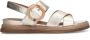 No Stress Dames PRE ORDER Gouden leren plateau sandalen met gesp - Thumbnail 3