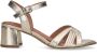 No Stress Dames PRE ORDER Gouden leren sandalen met hak - Thumbnail 3