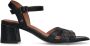 No Stress Dames PRE ORDER Zwarte leren sandalen met hak - Thumbnail 2