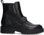 No Stress Dames Zwarte leren boots met chain - Thumbnail 3