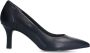 No Stress Dames Zwarte leren klassieke pumps - Thumbnail 3
