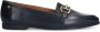 No Stress Dames Zwarte leren loafers met gouden chain - Thumbnail 3