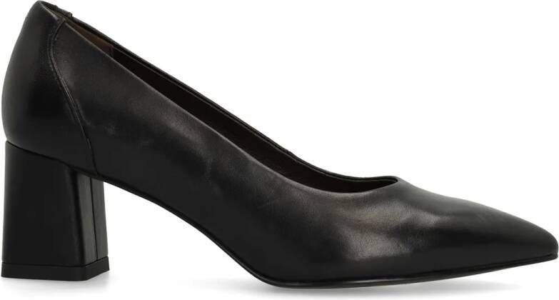 No Stress Dames Zwarte leren pumps