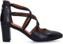 No Stress Dames Zwarte leren pumps met ritssluiting - Thumbnail 3
