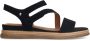 No Stress Dames Zwarte leren sandalen - Thumbnail 3