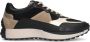 No Stress Dames Zwarte leren sneakers met details - Thumbnail 2