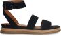 No Stress Dames Zwarte suède plateau sandalen - Thumbnail 3