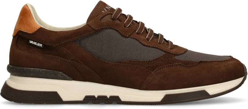 Van Lier Heren Bruine suède sneakers