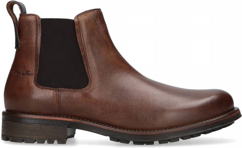 Van lier Cognac leren chelsea boots - Schoenen.nl