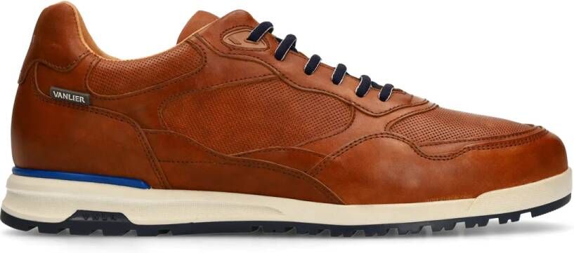 Van Lier Heren Cognac leren sneakers