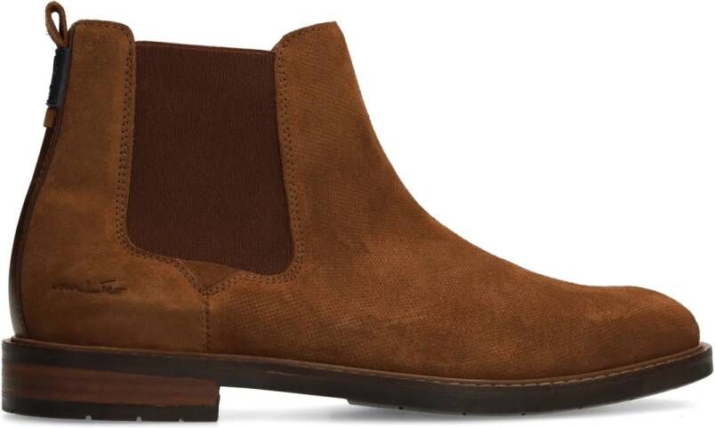 Van Lier Heren Cognac suède chelsea boots