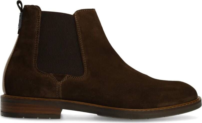 Van lier Donkerbruine suède chelsea boots