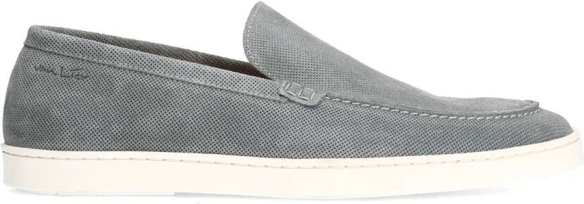 Van lier Grijs blauwe suède loafers