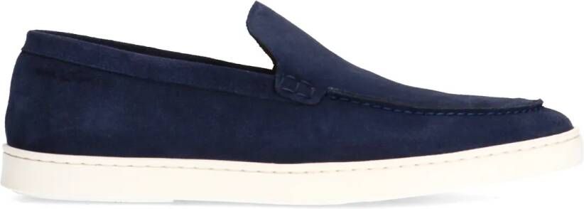 Van lier Navy blauwe suède loafers