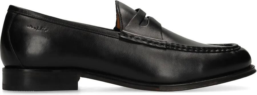 Van lier Zwarte leren loafers
