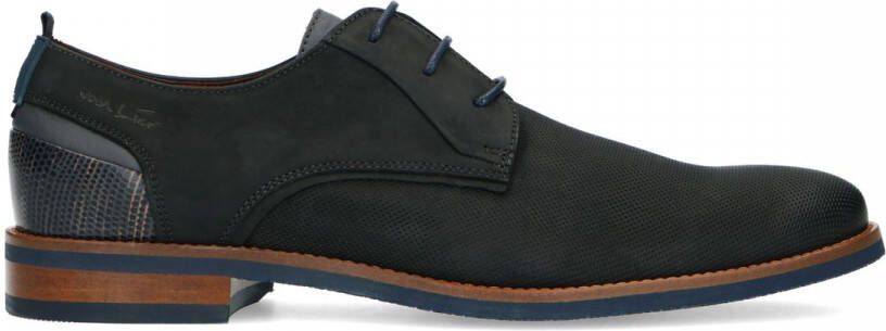 Van lier Zwarte nubuck veterschoenen - Schoenen.nl