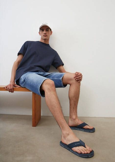 Marc O'Polo Teenslippers met bandjes van organic cotton