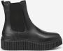MARC O POLO Chelsea boots van stijlvol rundleer met geribbelde plateauzool - Thumbnail 2