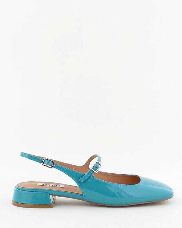 Bibi Lou ballerinas met zilverkleurige gespsluiting blauw