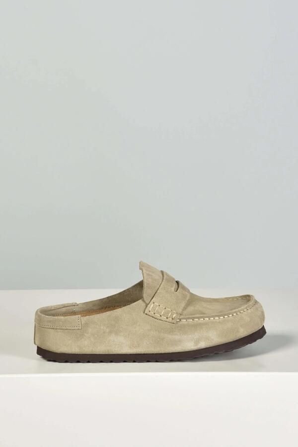 Birkenstock sandalen Naples Suede 1029710 taupe