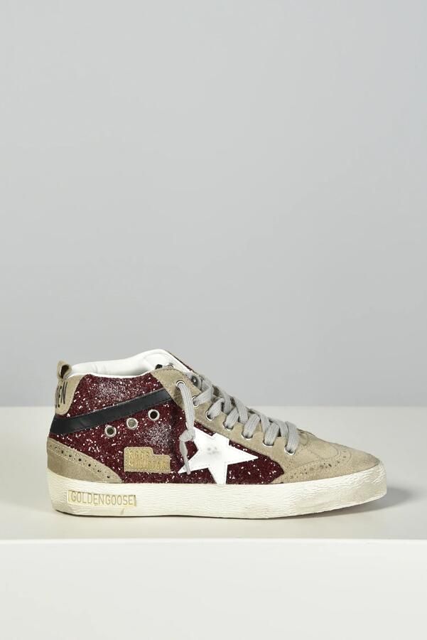 Golden Goose sneakers Midstar GWF00122.F002626.81553 dark red taupe white black