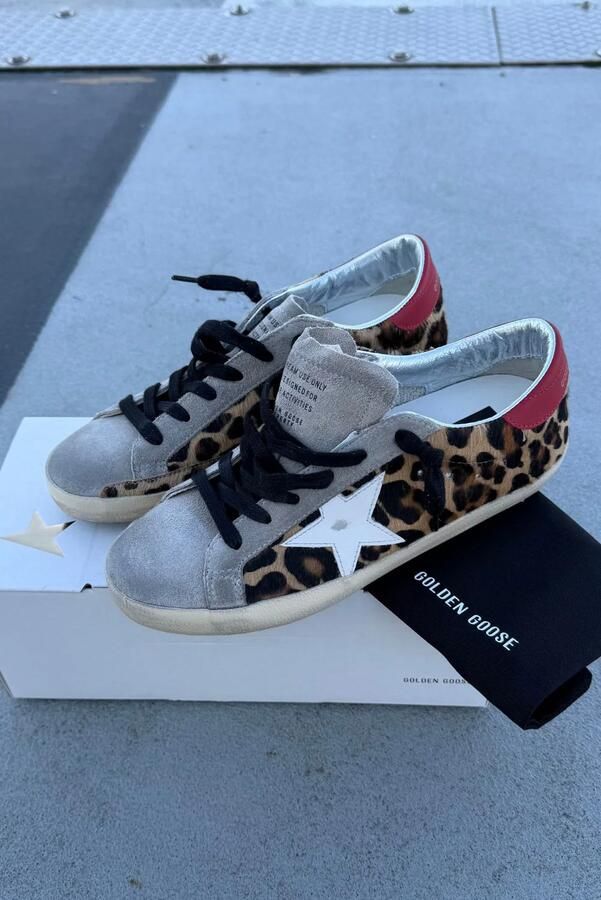 Golden Goose sneakers Superstar GWF00101.F008103.15868 leopard white red