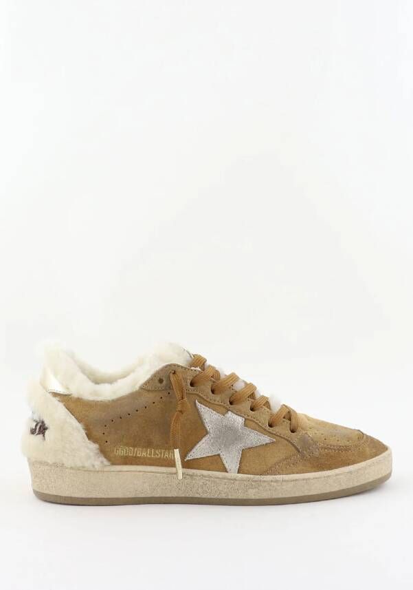 Golden Goose sneakers Ballstar GWF00117.F007475.55672 cognac beige silver