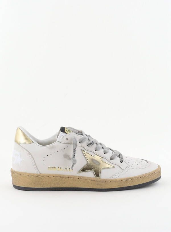 Golden Goose sneakers met gouden detail Ballstar wit