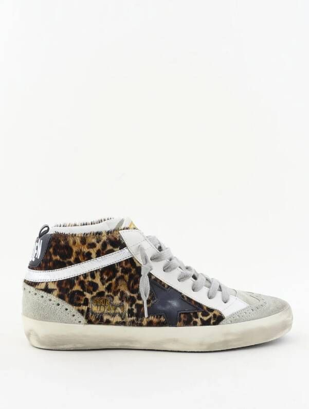 Golden Goose sneakers Midstar GWF00122.F003766.81933 beige brown leo ice black silver