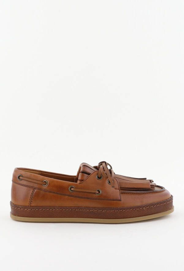 Hogan loafers met franjes H683 cognac
