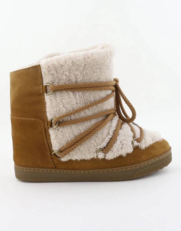 Isabel Marant enkellaarsjes Nowles BO0039FA-C4O03S ecru cognac