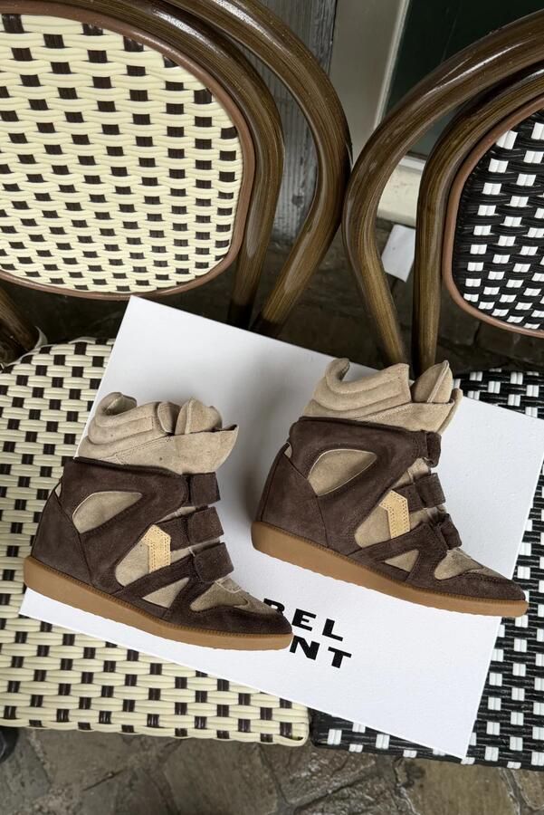 Isabel Marant sneakers Bekett-Gz BK0010FA-C1E02S chocolate sand brown