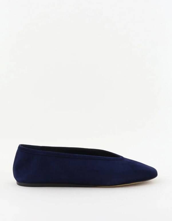 Le Monde Beryl ballerina&apos;s Luna suede blauw