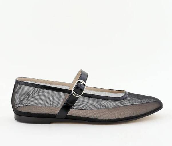Le Monde Beryl ballerina&apos;s Mary Jane Mesh MRJ-MES-BLA black