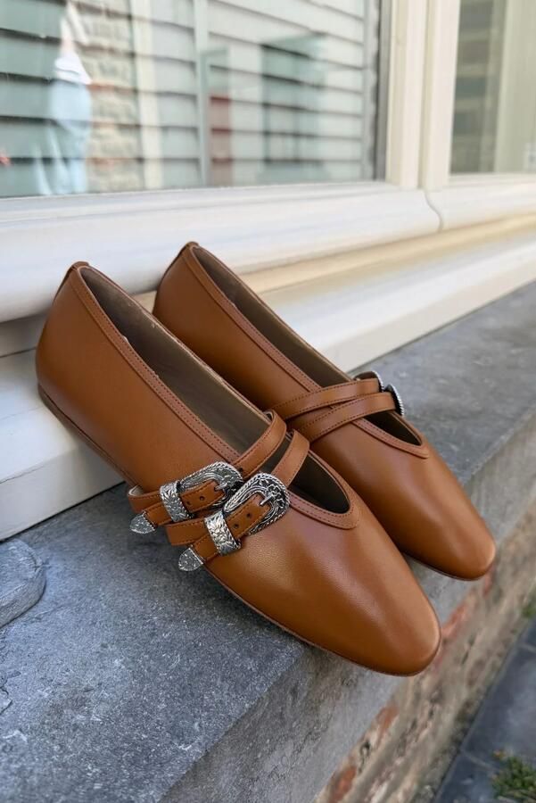 Le Monde Beryl ballerinas Claudia BCS-LEA-CAM camel
