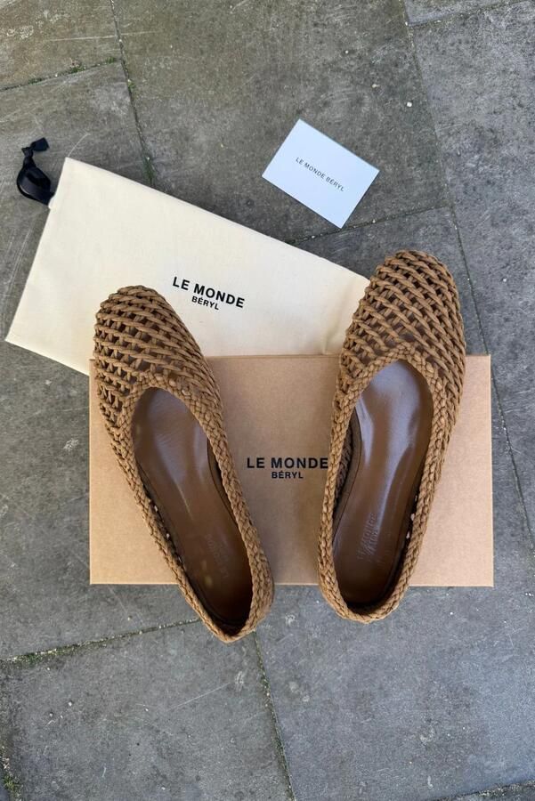 Le Monde Beryl ballerinas Regency Knotted REG-SKN-TAU taupe