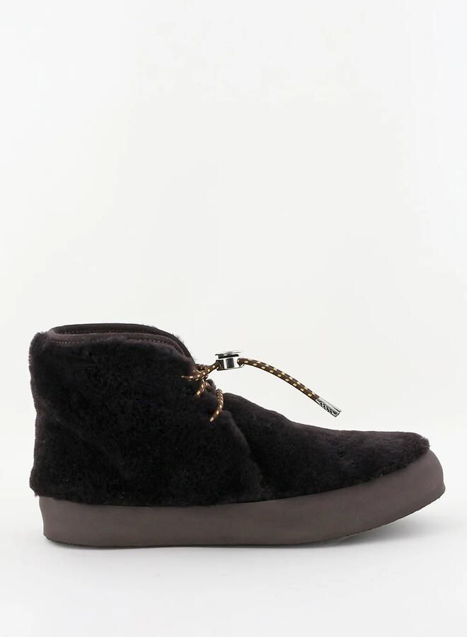 Le Monde Beryl enkellaarsjes Desert Shearling DBT-SHE-BRO chocolate
