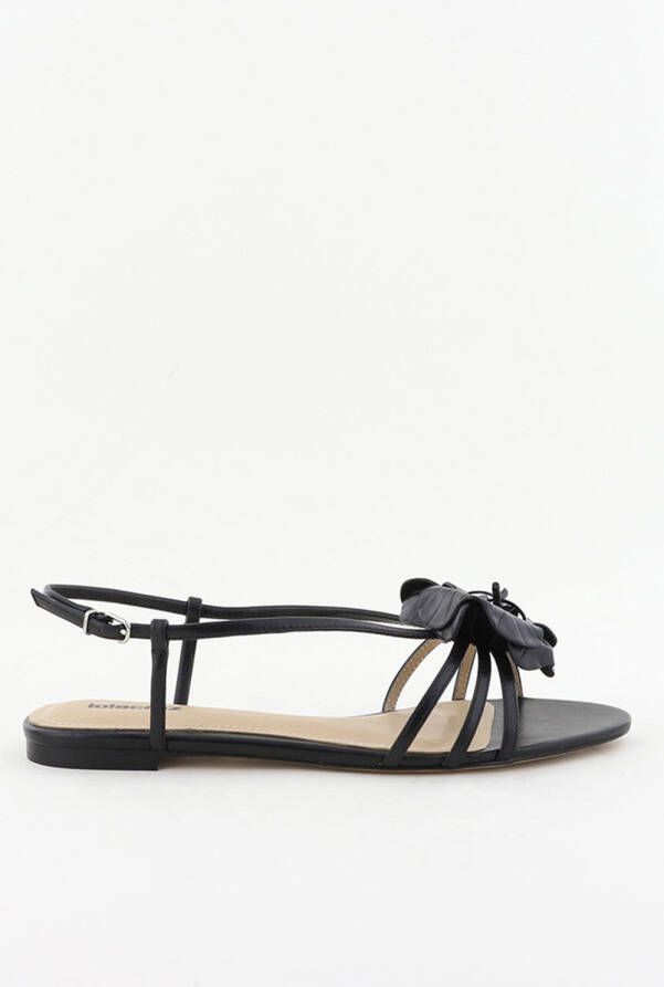Lola Cruz sandalen met bloem zwart