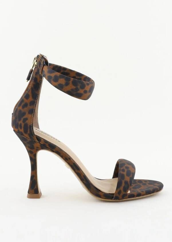 Lola Cruz sandalen met ritssluiting leopard