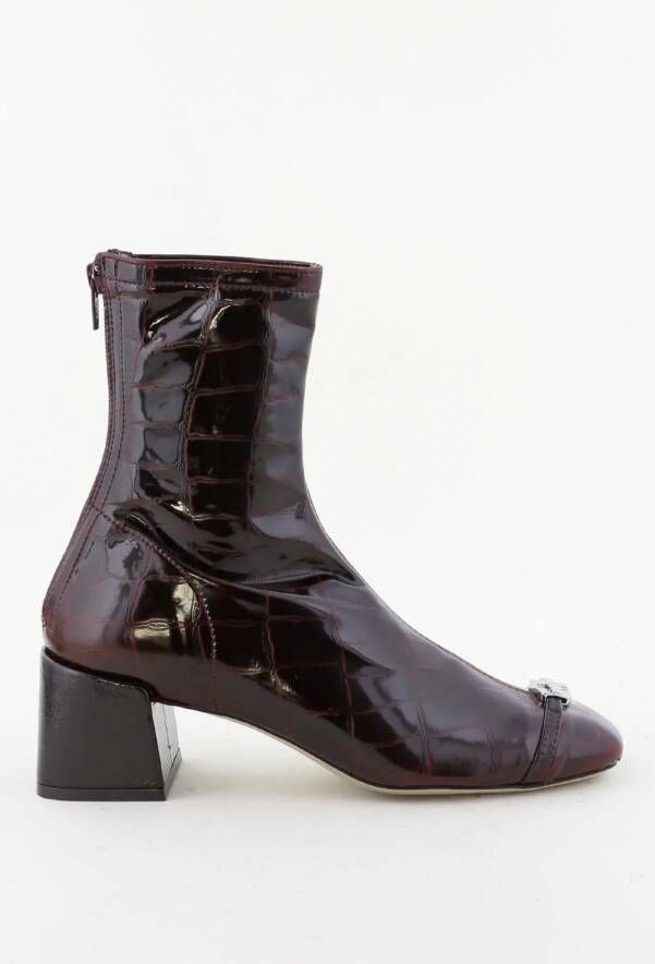 Morobe enkellaarsjes Fania 05 chocolat